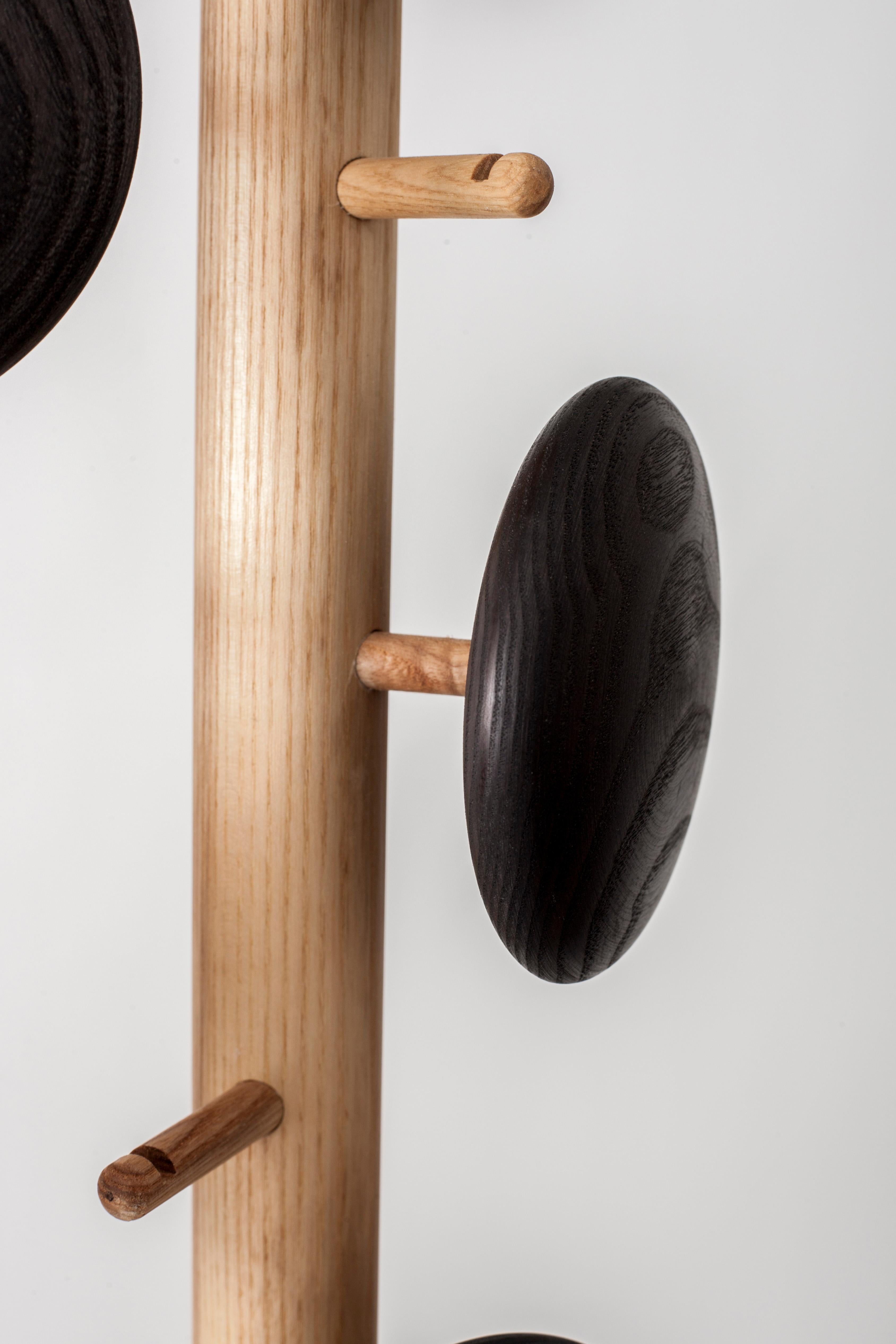 Turned Johnny Stecchino Coat rack Black by Adentro For Sale