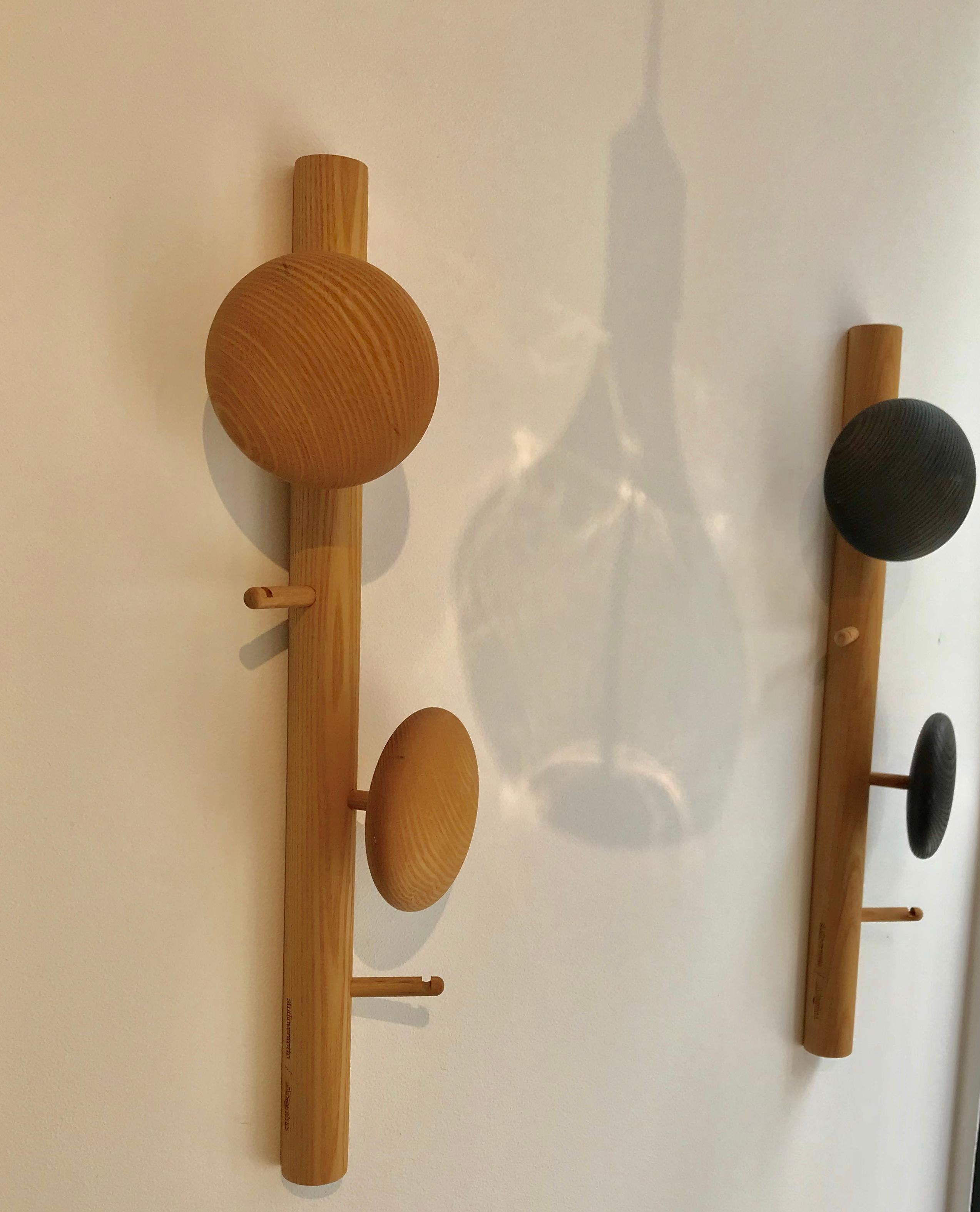 Oiled Johnny Stecchino Jr Design Coat rack Ash wood Design Studio Ventotto For Sale