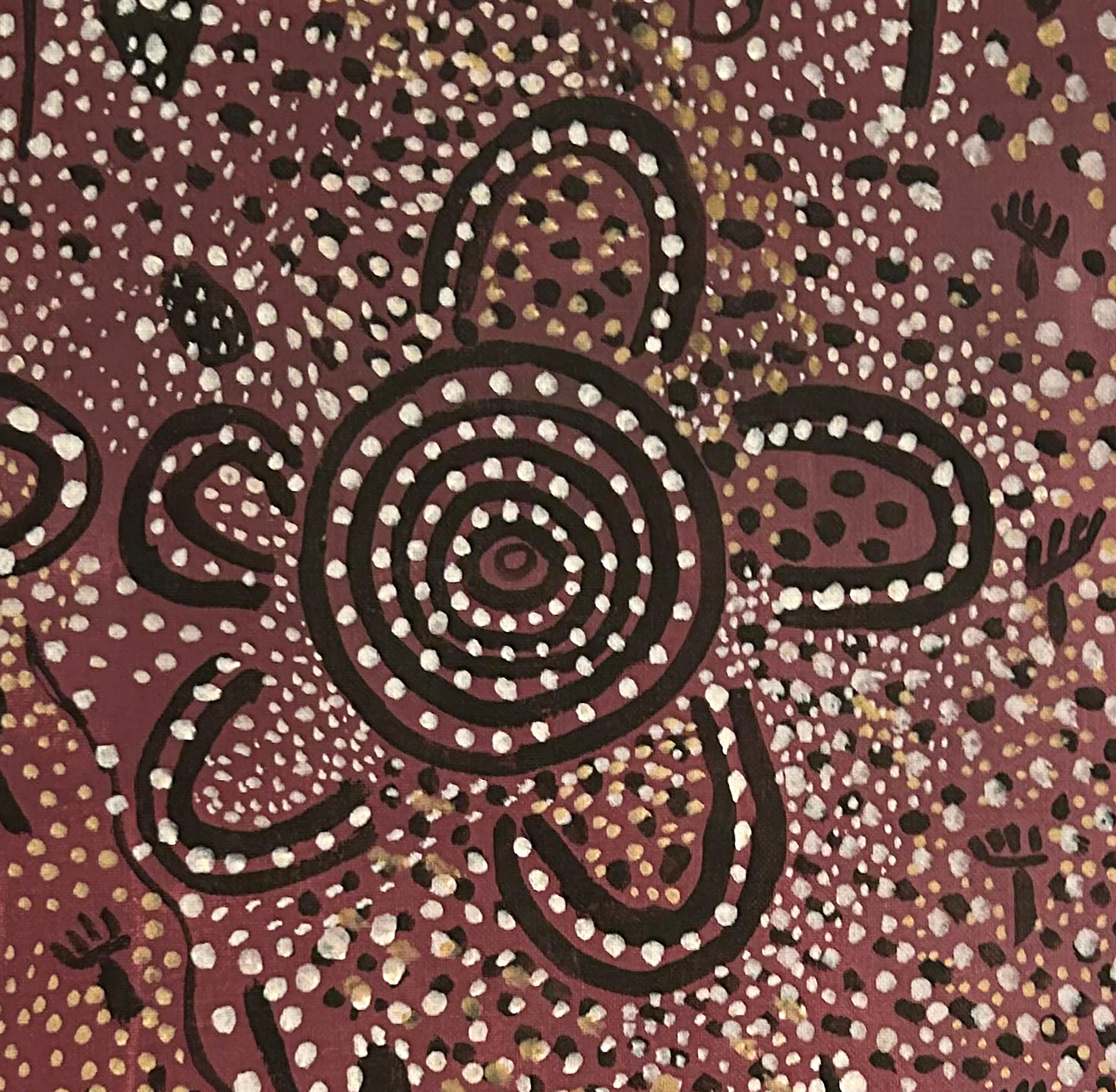 La storia dell'emù - Painting di Johnny Warangkula Tjupurrula