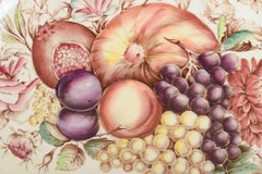 Johnson Bros. Large rectangular platter in earthenware. Fruit and floral motifs.