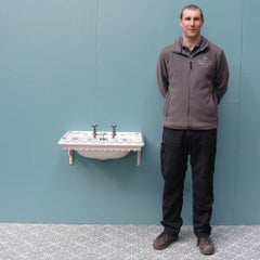 Johnson Brothers English Blue & White Basin with Bracket