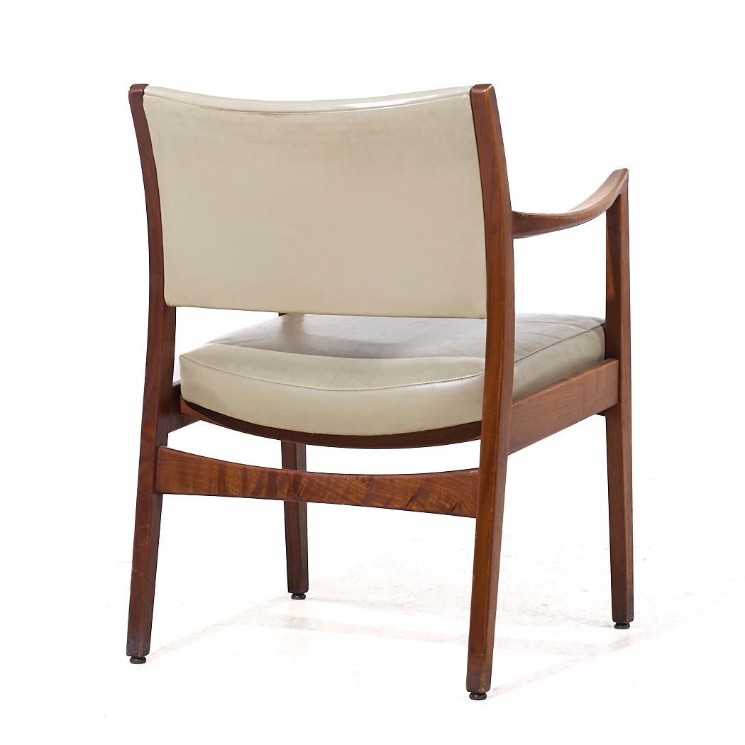 American Johnson Chair Co Mid Century Walnut Arm Chair For Sale