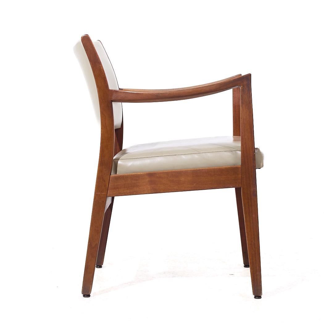 Johnson Chair Co Mid Century Walnut Arm Chairs - Pair For Sale 3