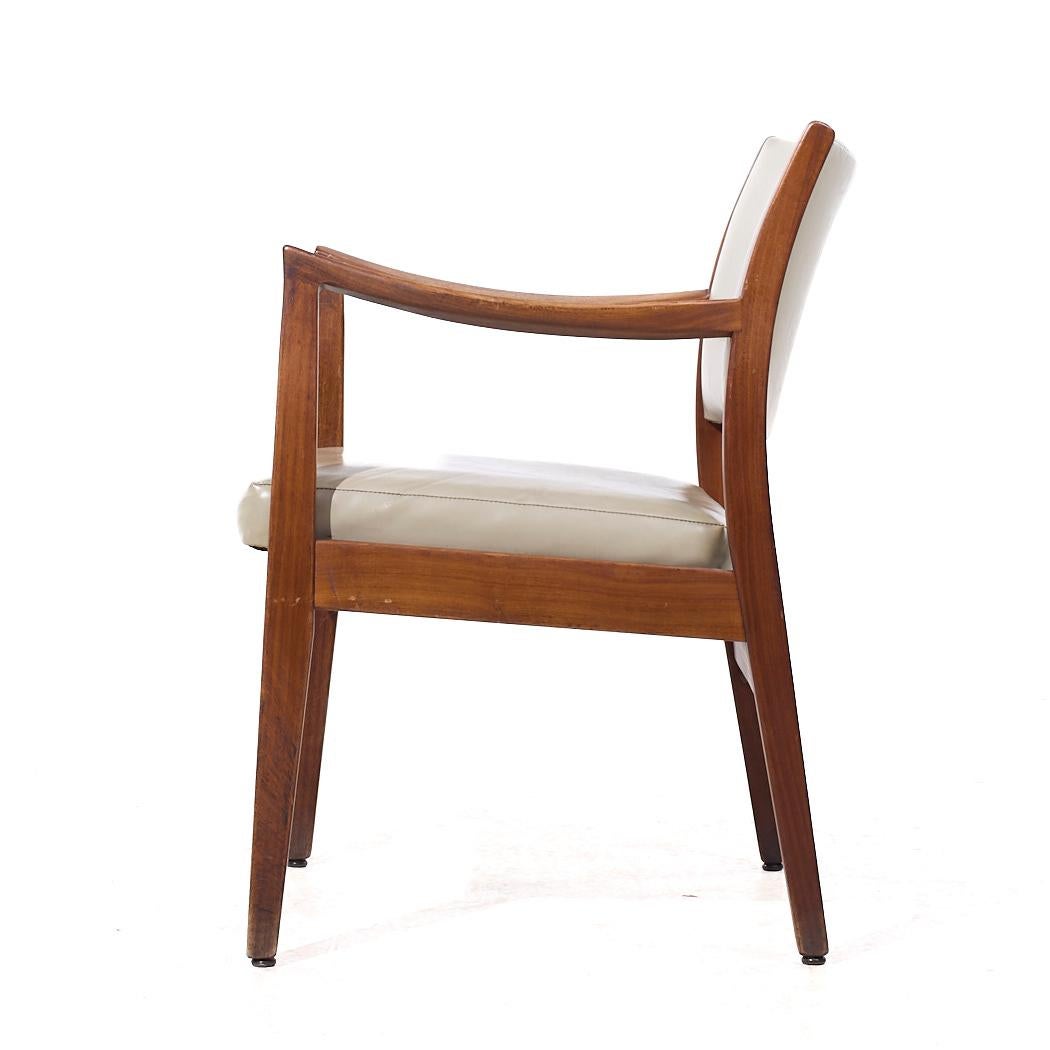 Johnson Chair Co Mid Century Walnut Arm Chairs - Pair For Sale 4