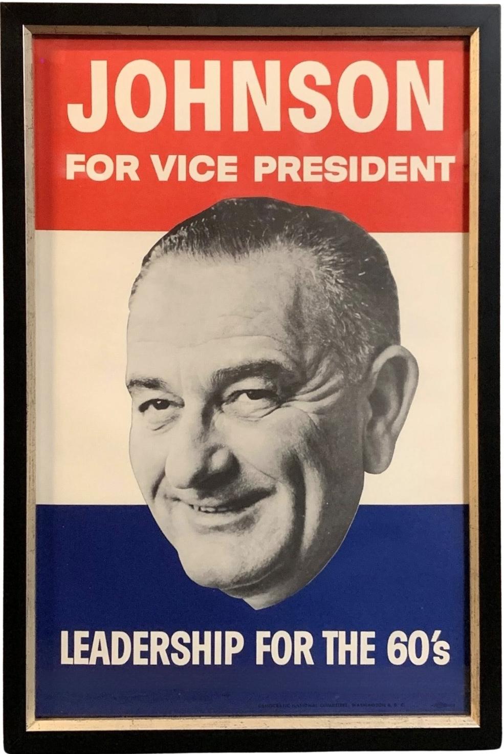 Américain « Johnson pour le vice-président. Leadership pour les années 60