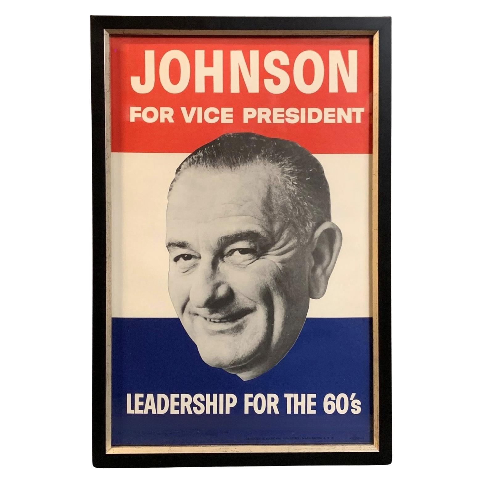 "Johnson per la vicepresidenza. Poster della Campaigner "Leadership for the 60's" (Leadership per gli anni '60)