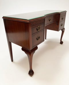 Johnson Furniture Company Chippendale Mahogany Writing Desk