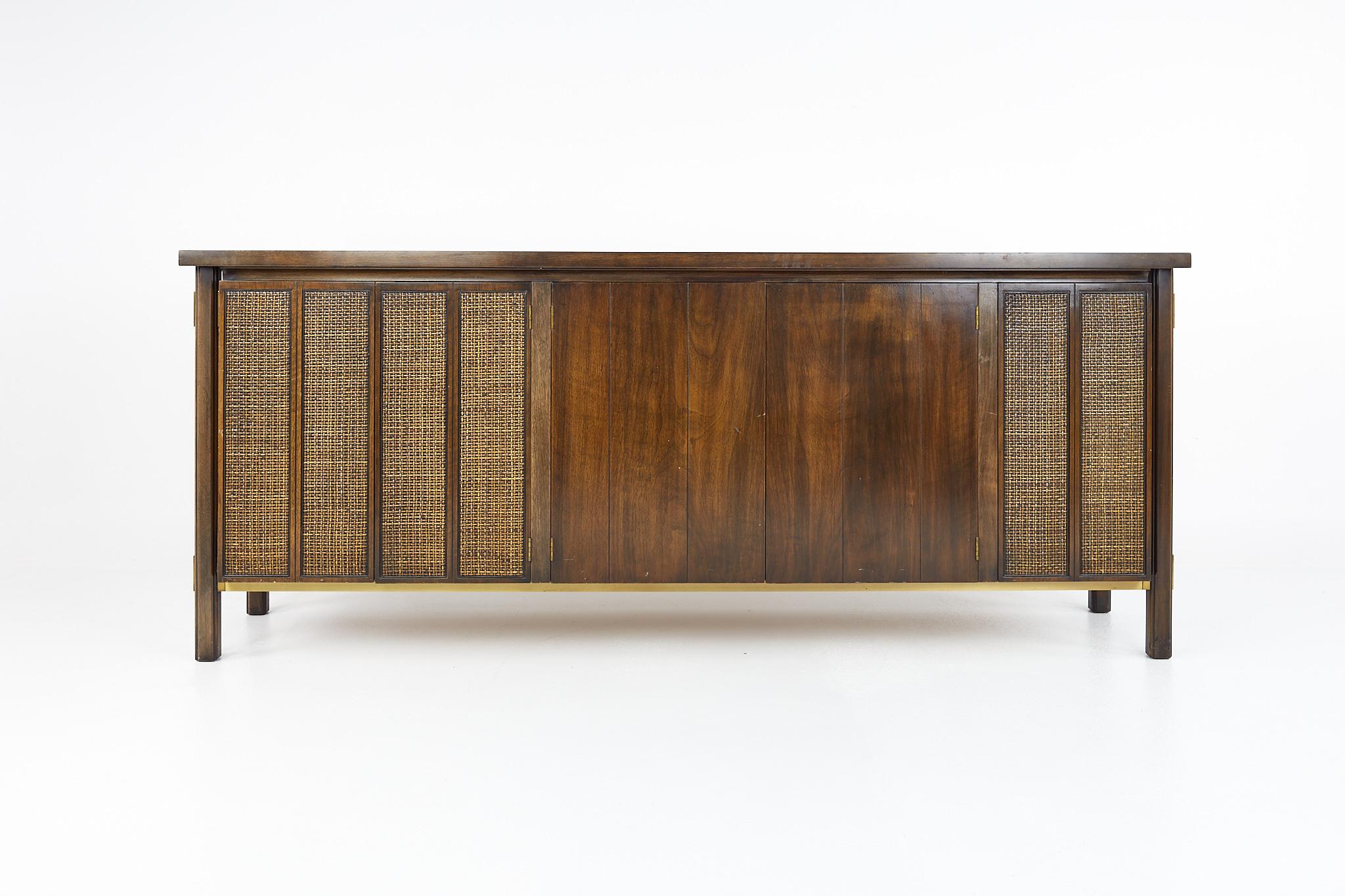 Johnson Furniture mid century cane front sideboard credenza

This credenza measures: 78 wide x 19.25 deep x 32 inches high

?All pieces of furniture can be had in what we call restored vintage condition. That means the piece is restored upon