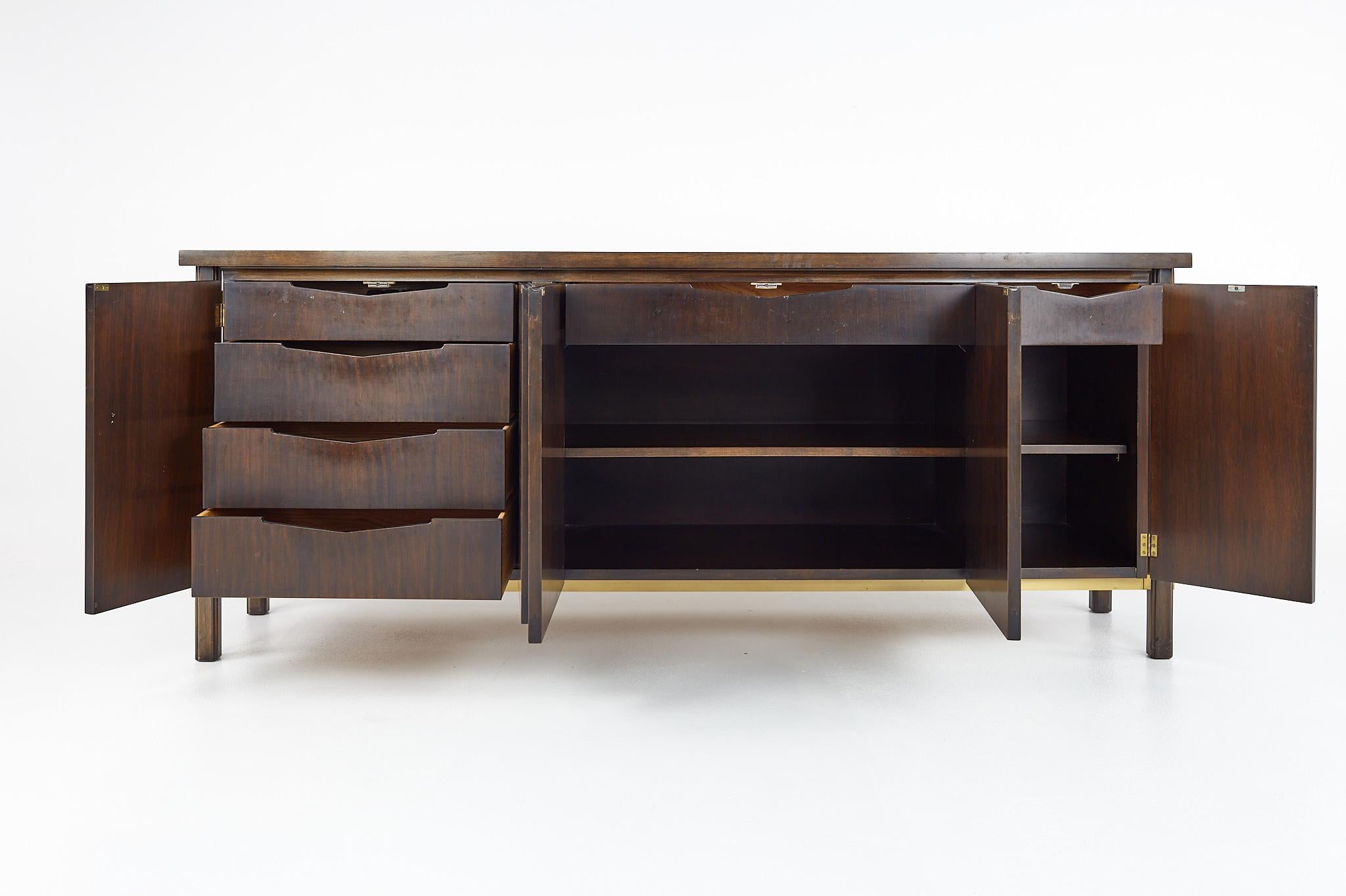 Johnson Furniture Mid Century Cane Front Sideboard Credenza 2