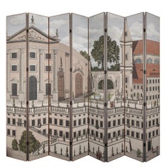 Johnson Hartig Piazza Firenze Document Grisalle Folding Screen