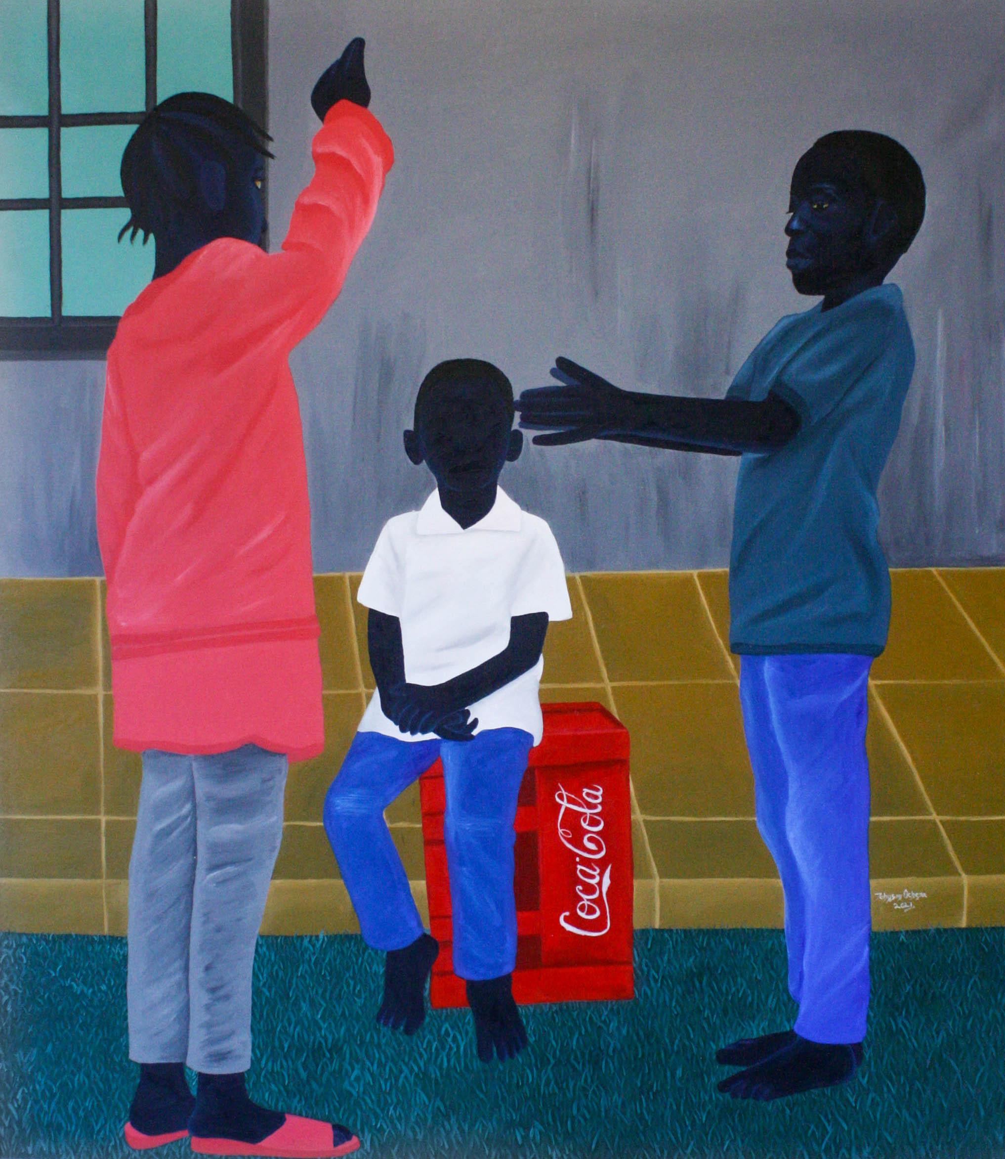 Johnson Ocheja Figurative Painting - 1999