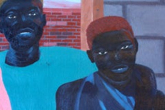 The Bright Window- Acrylic, Oil, Canvas, Pink, Blue, Portrait, Painting