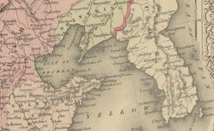 Johnson’s China Map with Canton Inset, USA Published c.1864 – Hand-Colored
