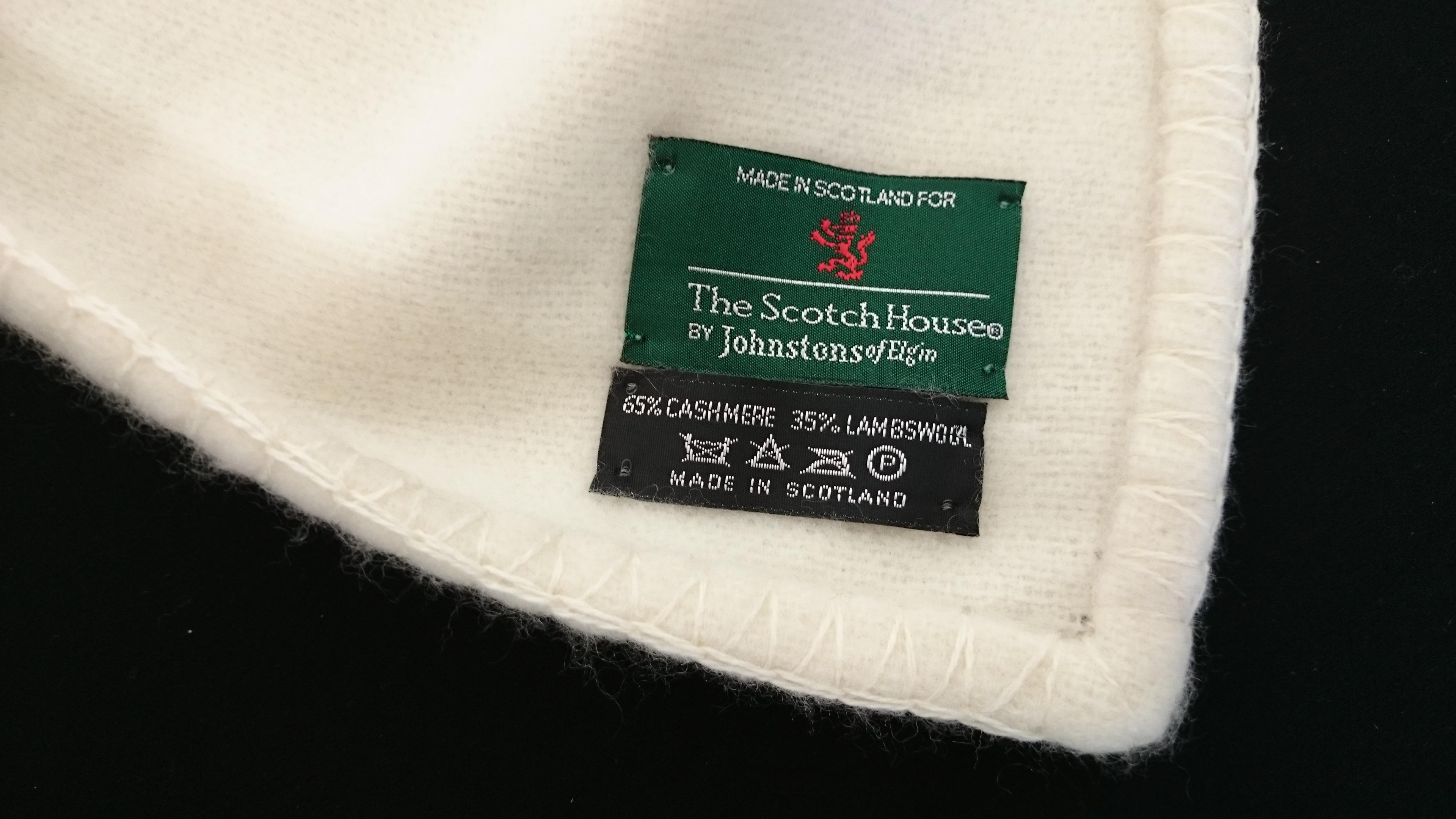 Gray Johnstons of Elgin Cashmere (65%) Blanket for The Scotch House For Sale