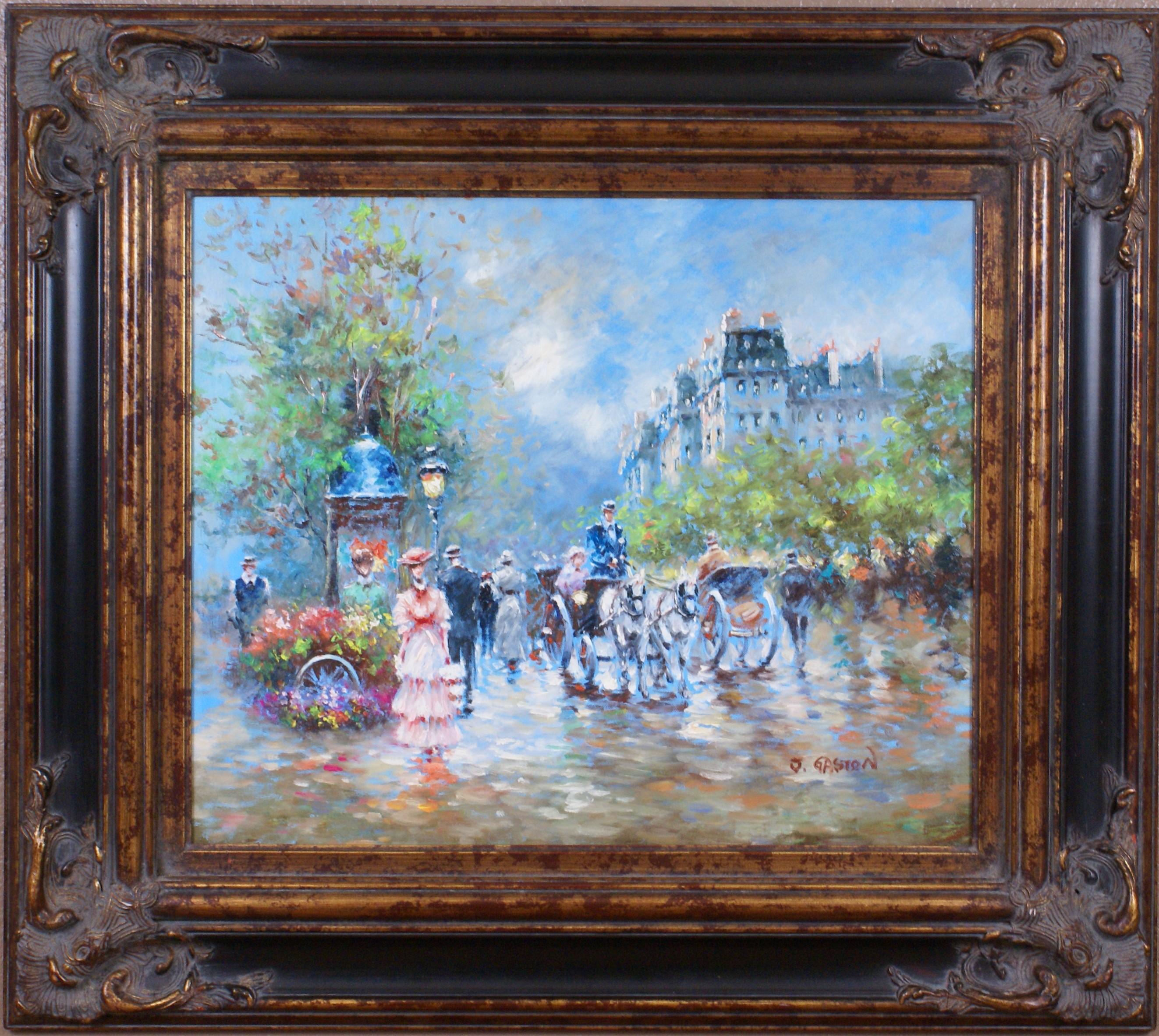 Johny Gaston Landscape Painting - {Parisian Boulevard}