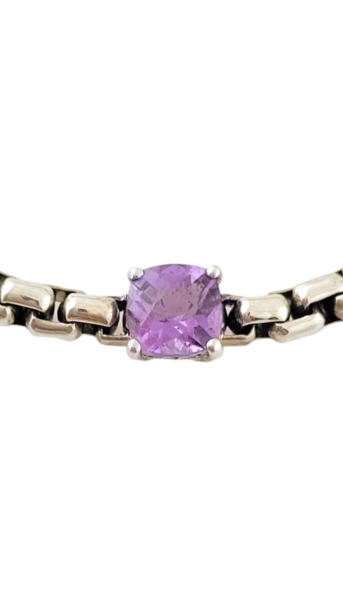 Square Cut Johny Hardy JAi Sterling Silver Amethyst Checkerboard Bracelet #17473