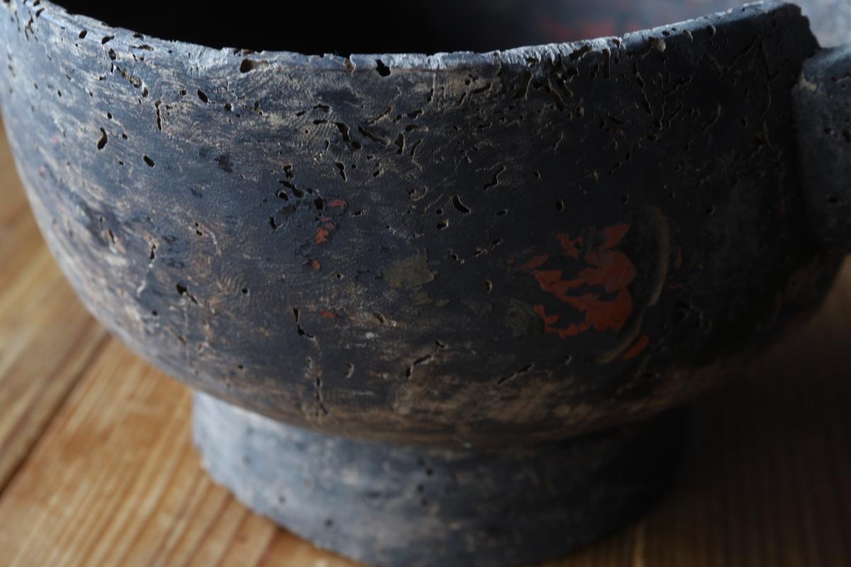 Johoji Lacquerware Katakuchi Choshi/Japanese Antique/Wabi-Sabi/1336-1573CE For Sale 10