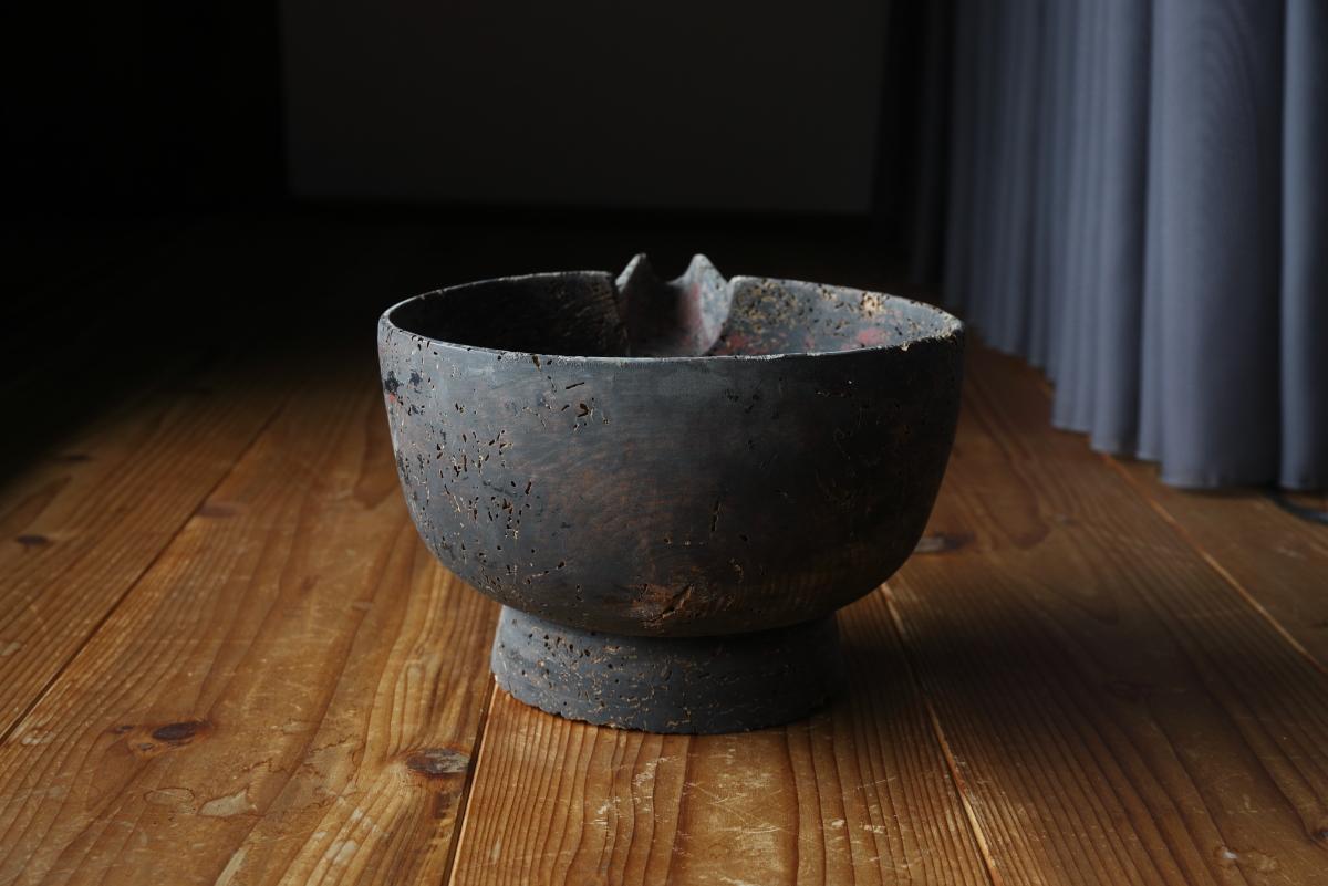 Johoji Lackkunst Katakuchi Choshi/Japanisch Antik/Wabi-sabi/1336-1573CE im Angebot 2