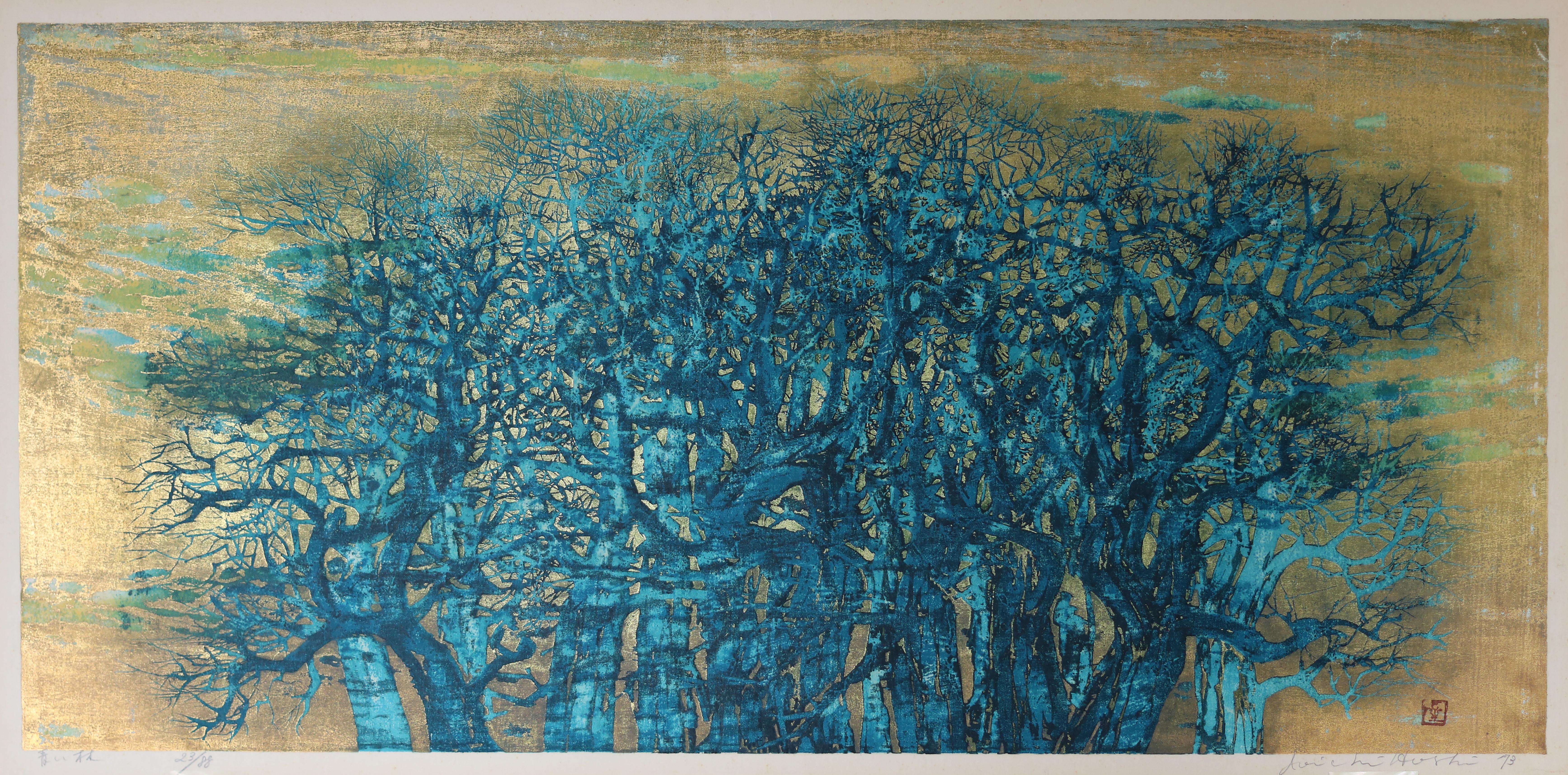 Joichi Hoshi Landscape Print - Blue Forest