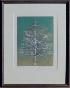 Joichi Hoshi Original Japanese Color Woodblock, 1974 - "Early Spring"