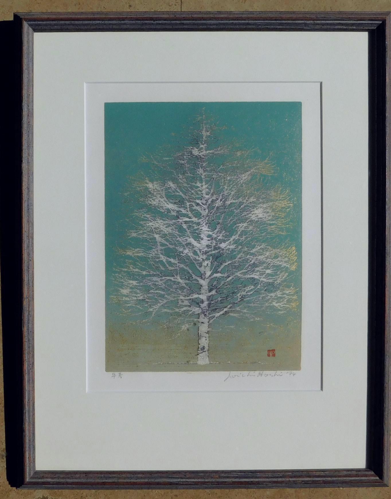 Joichi Hoshi xilografía original japonesa en color, 1974 - 