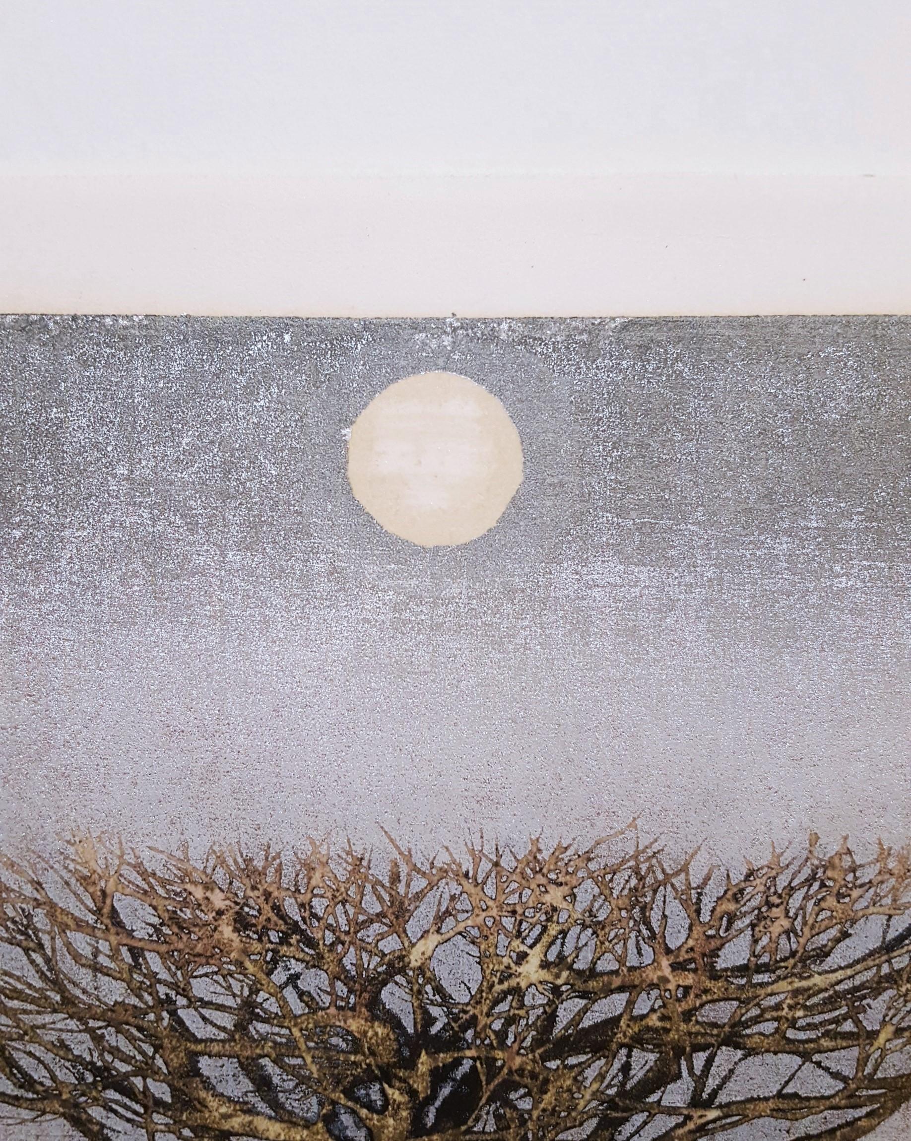 Spring Moon (Haru no tsuki) - Gold Landscape Print by Joichi Hoshi