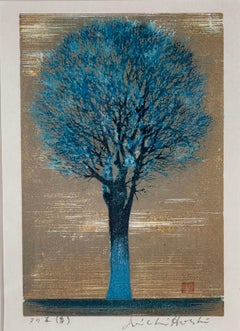 TREE IN EVENING - BLUE