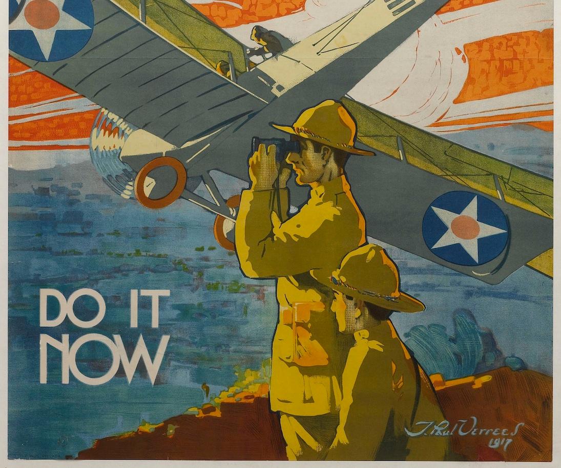 Américain Affiche vintage de la Première Guerre mondiale « Join the Air Service » de J. Paul Verrees, 1917 en vente