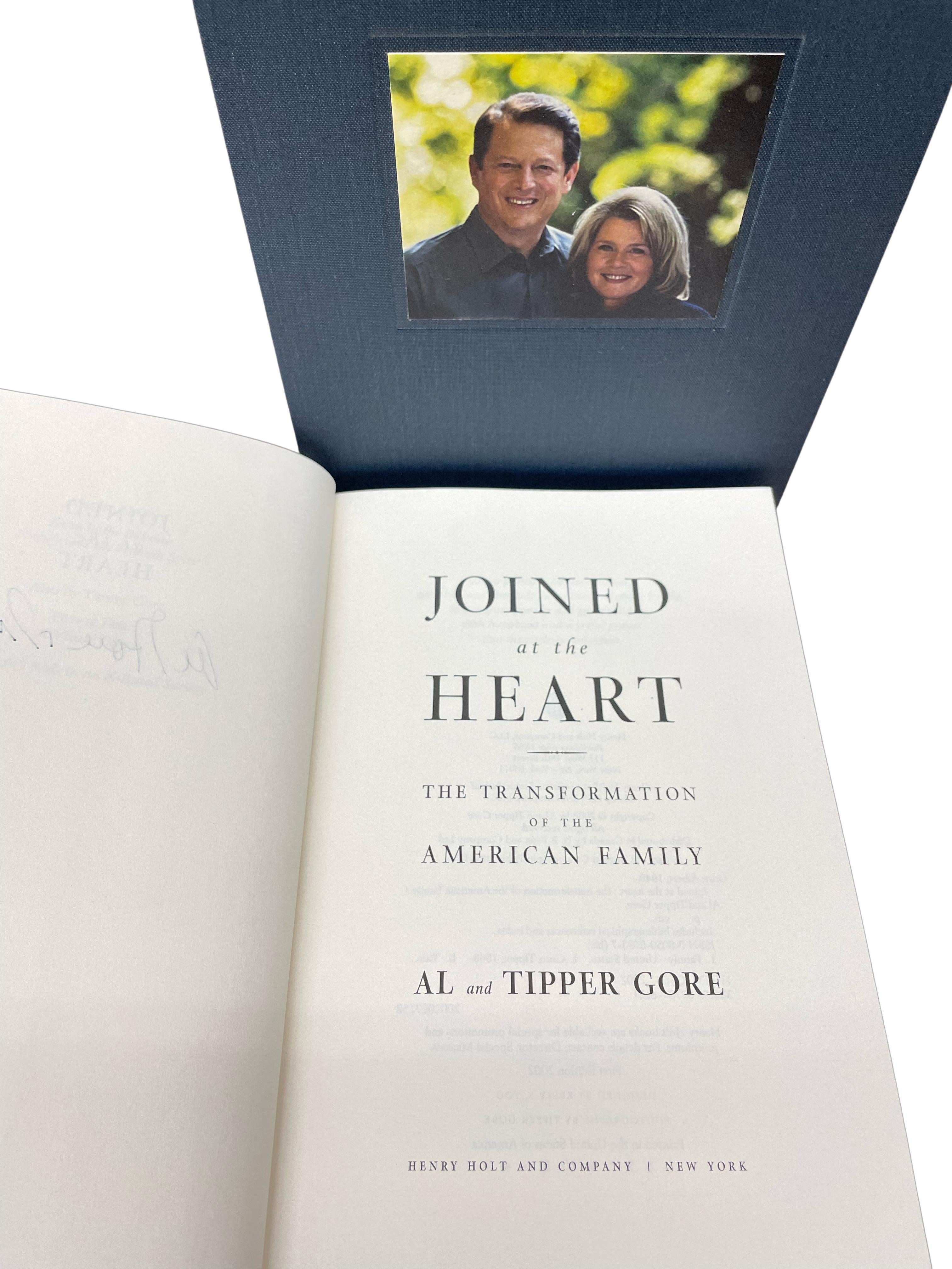 Joined at the Heart, Signed by Al and Tipper Gore, First Edition, 2002 In Good Condition For Sale In Colorado Springs, CO