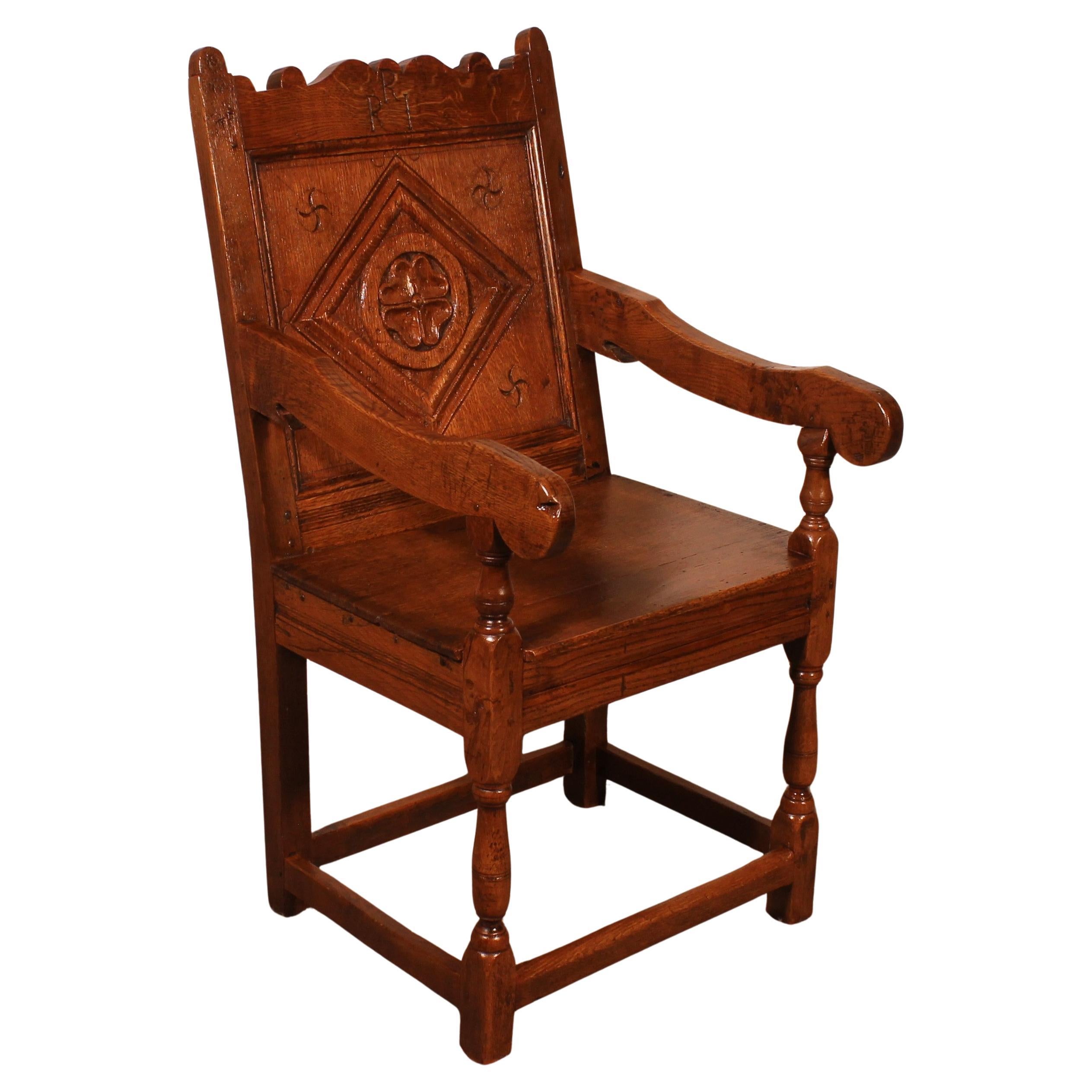 Joined Oak Armchair - 17th Century - England