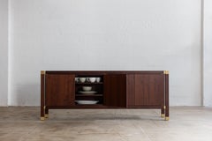 Joinery Credenza by Billy Cotton in Walnut and Brushed Brass
