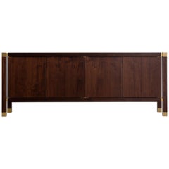 Joinery Credenza by Billy Cotton in Walnut and Brushed Brass