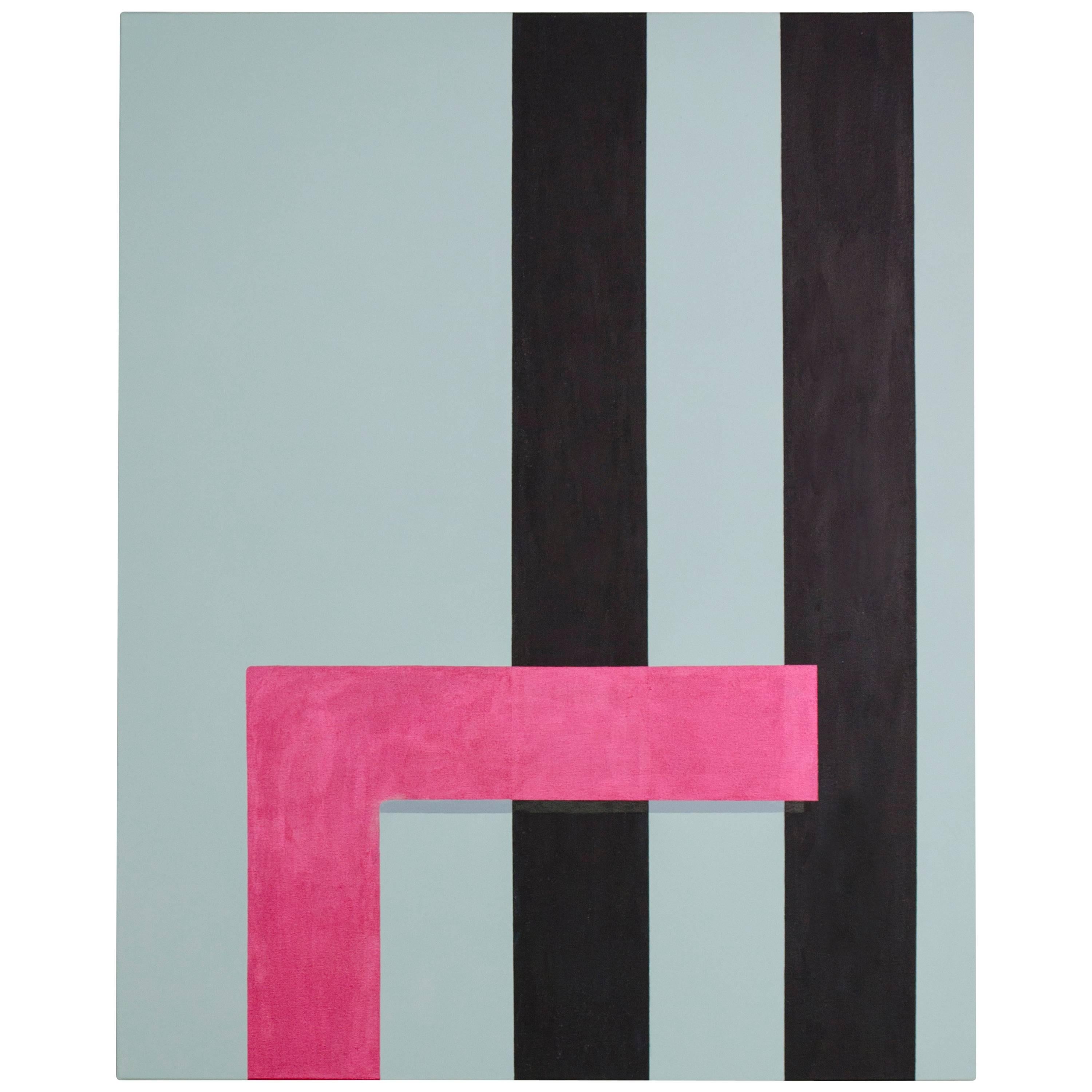Painting "Joining" 2015 Acrylic on Canvas by Cecilia Setterdahl Modern Geometric For Sale