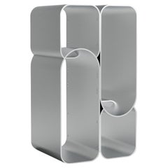 Joint, Console, powder-coated silver, by Kai Ming Yang, Made to order Joint, Console, powder-coated silver, by Kai Ming Yang, Made to order