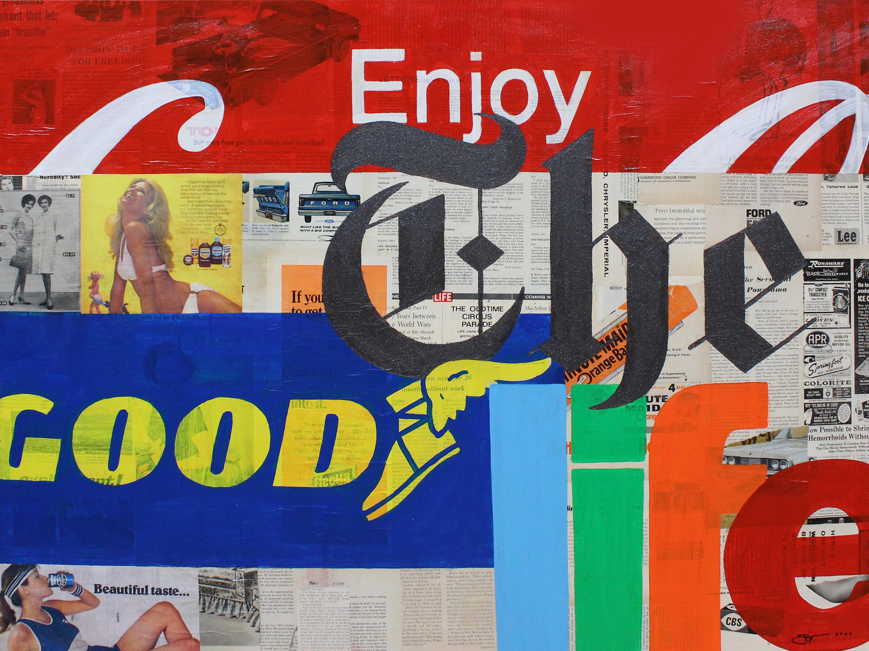 Disfruta de la buena vida - Mixed Media Art de Jojo Anavim