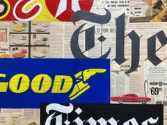 "Let the Good Times Rolls" Pintura Pop Art en Técnica Mixta Collage sobre Lienzo
