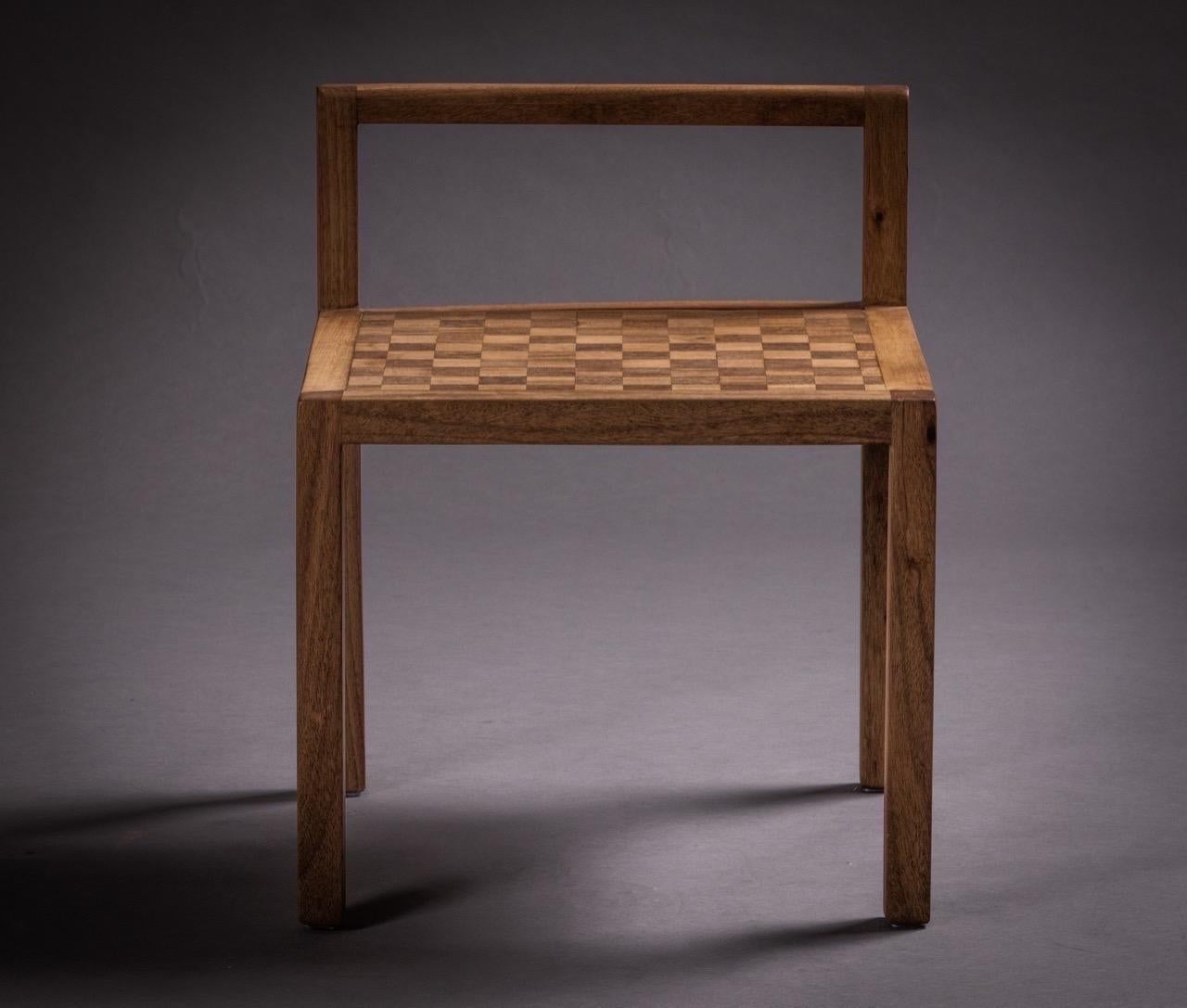 Contemporary The Jojo stool. Brazilian Solid Wood and Marquetry Design by Amilcar Oliveira For Sale