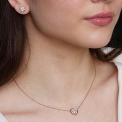 Joke Quick 18K Yellow Gold 0.66 ct Diamond Pave Stud Earrings, Handmade