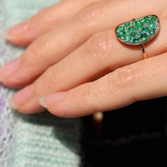 Joke Quick Anello Muzo in oro giallo 18 carati con smeraldo e diamanti, 1,87 carati