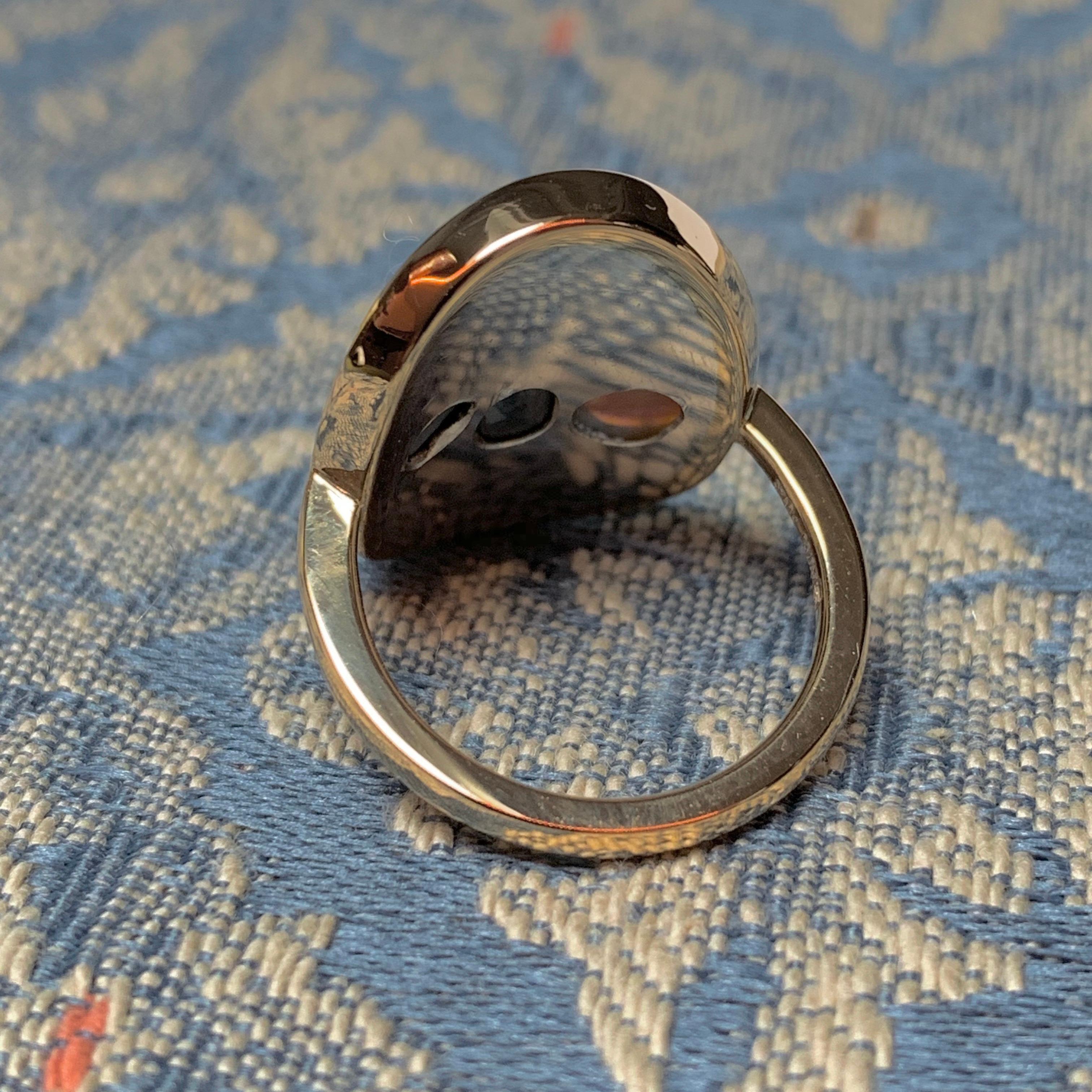 Women's Black Lightning Ridge Opal, Paraïba Tourmaline Pave Ring