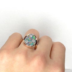 Joke Quick Black Opal Paraiba Tourmaline Ethiopian Opal Diamond Starstruck Ring