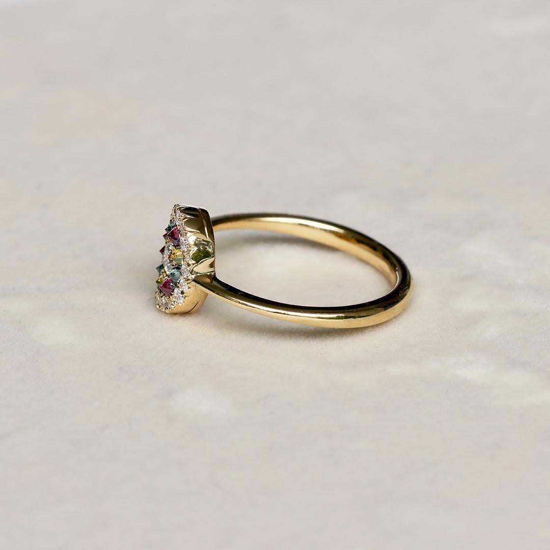 Women's Joke Quick Double Halo White blue Pink Yellow Diamond Engagement Ring For Sale