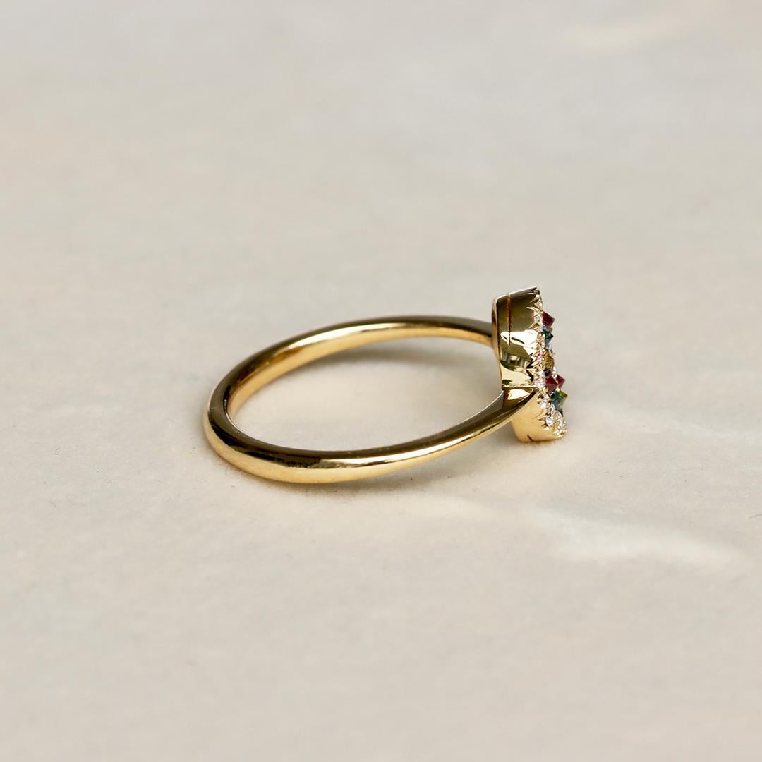 Joke Quick Double Halo White blue Pink Yellow Diamond Engagement Ring For Sale 3