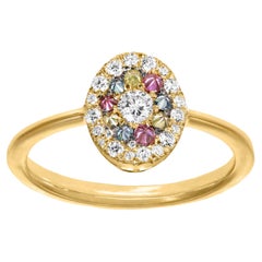 Joke Quick Double Halo White blue Pink Yellow Diamond Engagement Ring