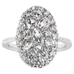 Joke Quick GHVS Rosgold Diamant-Mosaik-Pav-Ring mit Brillantschliff DEGVVS