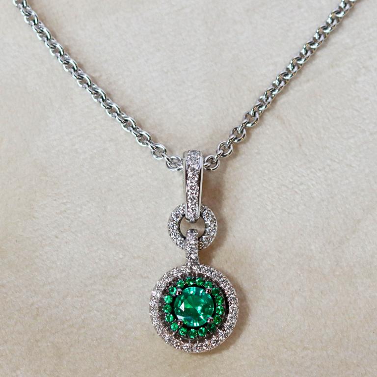 Joke Quick Handmade Mismatched Columbian Emerald and Diamond Earrings 5