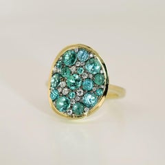 Joke Quick Anello con diamante con tormalina Paraiba della laguna