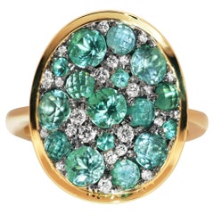 Joke Quick Anello con diamante con tormalina Paraiba della laguna