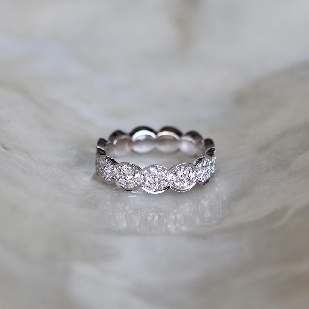 Joke Quick Mosaic Diamond Eternity Stacking Ring In New Condition For Sale In Antwerp, BE