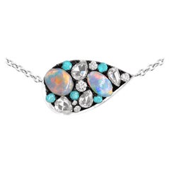 Joke Quick Paraiba Tourmaline Black Opal White Diamond Starstruck Gold Necklace